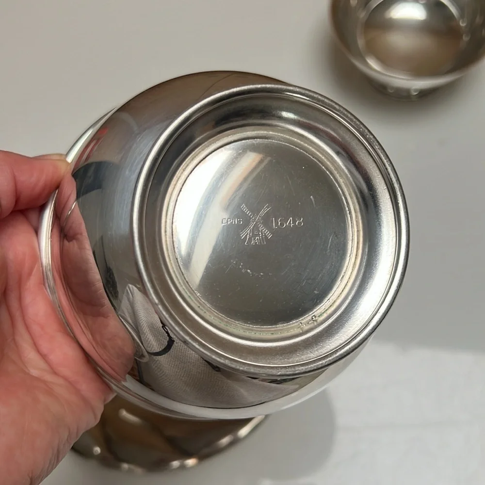 3 silver plated dishes.